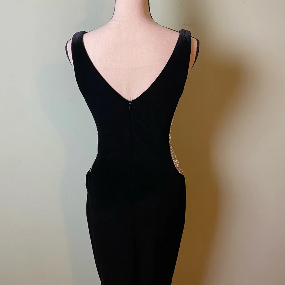 Velvet stretchy dazzling  sexy dress - Picture 3 of 5